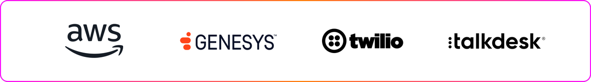 Logos de Amazon Connect (AWS), Genesys, Twilio y Talkdesk