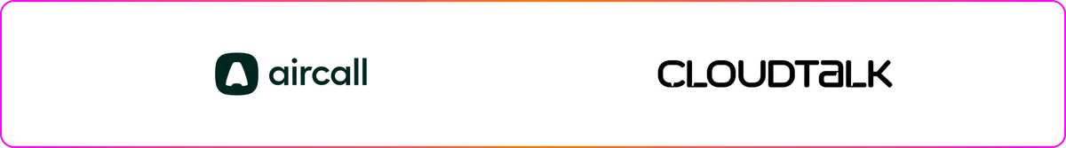 Logos de Aircall y CloudTalk